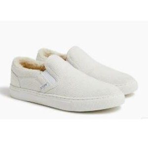 Corduroy slip-on sneakers with sherpa lining - J Crew Factory